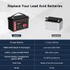 imageDRPREPARE 12V 100Ah Trolling Motor LiFePO4 Battery with LCD Meter ampamp 60A Circuit Breaker Kit Group 31 Lithium Iron Phosphate Battery with 100A BMS Lowtemp Protection for Boats RV ATV Trailers12V 100Ah G31 2 Pack