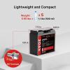 imageDRPREPARE 12V 100Ah Trolling Motor LiFePO4 Battery with LCD Meter ampamp 60A Circuit Breaker Kit Group 31 Lithium Iron Phosphate Battery with 100A BMS Lowtemp Protection for Boats RV ATV Trailers12V 20Ah