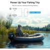 imageDRPREPARE 12V 100Ah Trolling Motor LiFePO4 Battery with LCD Meter ampamp 60A Circuit Breaker Kit Group 31 Lithium Iron Phosphate Battery with 100A BMS Lowtemp Protection for Boats RV ATV Trailers12V 100Ah TM