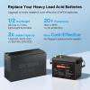 imageDRPREPARE 12V 100Ah Trolling Motor LiFePO4 Battery with LCD Meter ampamp 60A Circuit Breaker Kit Group 31 Lithium Iron Phosphate Battery with 100A BMS Lowtemp Protection for Boats RV ATV Trailers12V 100Ah