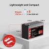 imageDRPREPARE 12V 100Ah Trolling Motor LiFePO4 Battery with LCD Meter ampamp 60A Circuit Breaker Kit Group 31 Lithium Iron Phosphate Battery with 100A BMS Lowtemp Protection for Boats RV ATV Trailers12V 7Ah