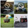 imageDRPREPARE 12V 100Ah Trolling Motor LiFePO4 Battery with LCD Meter ampamp 60A Circuit Breaker Kit Group 31 Lithium Iron Phosphate Battery with 100A BMS Lowtemp Protection for Boats RV ATV Trailers12V 100Ah Group 31