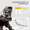 imageDRPREPARE 60Amp Circuit Breaker for Boat Trolling Motor Marine RV ATV Trailer Stereo Audio System Fuse with Manual Reset Switch Waterproof DC 12V48V Surface Mount
