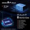 imageDRPREPARE 12V 300Ah LiFePO4 Battery Grade A Cells 3840Wh Rechargeable Lithium Iron Phosphate Battery 200A BMS ampamp Low Temp Cut Off Small Size for RV Solar OffGrid Camping Boat Backup Power12V 100Ah G31 w LED Meter 2 Pack