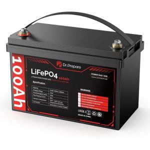 imageDRPREPARE 12V 300Ah LiFePO4 Battery Grade A Cells 3840Wh Rechargeable Lithium Iron Phosphate Battery 200A BMS ampamp Low Temp Cut Off Small Size for RV Solar OffGrid Camping Boat Backup Power12V 100Ah Group 31