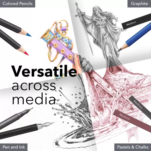 imageCastle Art Supplies Heavy Drawing Sketchpad Paper 9 x 12in  2Pack  50 Sheets Each 160gsm98lb Extra White Smooth Artist Paper  Acid Free  The Goto Pad for All Artists 9 x 12 2Pack11 x 14  2pack