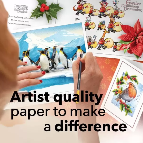 imageCastle Arts Flowers Coloring Book  36 MindfulnessInspiring Gorgeous Blooms Curated by inHouse Artists  with Color Reference Guide  No ShowThru Artist Grade Paper  Frameable Landscape A4 SizeChristmas