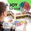 imageCastle Art Supplies 100 Gel Pens for Adult Coloring Set  Drawing Scrapbooks Journals  Amazing Colors Effects  Swirl Glitter Neon Pastel Metallic  With Smooth Fine Tips