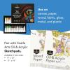 imageCastle Art Supplies 24 Piece Metallic Acrylic Tube Set  New Improved Formula  24 X 12ML Tubes for Adult Artists Beginners and Crafters Add Shimmering Quality on Variety of Surfaces New Improved FormulaNew Improved Formula