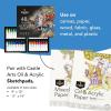 imageCastle Art Supplies 48 X 22ML Acrylic Paint Set  New Improved Formula  AllInclusive Set for Beginners Adult Artists  Quality Intense Colors  Smooth to Use on Range of Surfaces New Improved FormulaNew Improved Formula