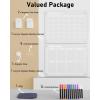 imageNicpro 2 PCS Magnetic Acrylic Calendar for Fridge Clear Calendar Dry Erase Board for Refrigerator Monthly Weekly Planning Board with 12 Color Markers Magnetic Pen Holder and Erase Towel16quotx12quot