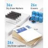 imageNicpro 6 Pack Dry Erase Lap Board Kid Double Sided Small Whiteboard 9 x 12 inches with 18 Pens and 6 Erasers Learning Mini White Board Portable Bulk School Supplies for Student and Classroom Use26 PACK