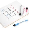 imageNicpro Dry Erase Lap Board 9 x 12 inches 2 Pack Ruled Kid Double Sided Blank ampamp Lined Small Lapboard with 8 Pens 2 Eraser Learning Mini Whiteboard Portable for Student and Classroom UseWhite