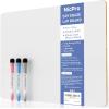 imageNicpro Dry Erase Lap Board 9 x 12 inches 2 Pack Ruled Kid Double Sided Blank ampamp Lined Small Lapboard with 8 Pens 2 Eraser Learning Mini Whiteboard Portable for Student and Classroom UseWhite