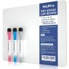 imageNicpro Dry Erase Lap Board 9 x 12 inches 2 Pack Ruled Kid Double Sided Blank ampamp Lined Small Lapboard with 8 Pens 2 Eraser Learning Mini Whiteboard Portable for Student and Classroom UseWhite