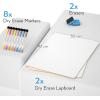 imageNicpro Dry Erase Lap Board 9 x 12 inches 2 Pack Ruled Kid Double Sided Blank ampamp Lined Small Lapboard with 8 Pens 2 Eraser Learning Mini Whiteboard Portable for Student and Classroom UseWhite