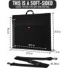 imageNicpro Light Weight Art Portfolio Bag 20x26 Black Art Canvas Portfolio Case with Detachable Shoulder Strap Leather Corners Carrying Storage Case for Artwork Poster Sketching and Drawing20 x 26 inches