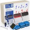 imageNicpro 6 Pack Dry Erase Lap Board Kid Double Sided Small Whiteboard 9 x 12 inches with 18 Pens and 6 Erasers Learning Mini White Board Portable Bulk School Supplies for Student and Classroom Use6 PACK