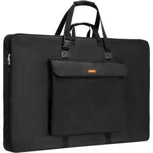 imageNicpro Large Art Portfolio Bag 35 x 43 Inches Waterproof Nylon Artist Storage Case with Shoulder Strap Storage Carrying Bag for Professional Artwork Sketch Drawing Canvas Photography Poster20 x 26 inches