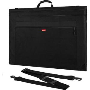 imageNicpro Light Weight Art Portfolio Bag 20x26 Black Art Canvas Portfolio Case with Detachable Shoulder Strap Leather Corners Carrying Storage Case for Artwork Poster Sketching and Drawing24 x 36 inches