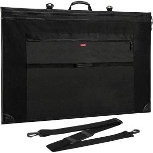 imageNicpro Light Weight Art Portfolio Bag 20x26 Black Art Canvas Portfolio Case with Detachable Shoulder Strap Leather Corners Carrying Storage Case for Artwork Poster Sketching and Drawing36 x 48 inches