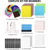 imageNicpro 100PCS Accessories Bundle for Cricut Maker and All Explore Air Ultimate Tools and Accessories Kit for Beginner with Adhesive Vinyl Sheet Weeding Tool Cricut Starter Kit for Crafting Project
