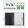imageNicpro 11x14quot Art Portfolio Folder 30 Pockets Display 60 Pages Art Painting Portfolio Binder with Clear Plastic Sleeves Presentation Storage Book for Kids ampamp Artists Artwork Drawing  Black11x14