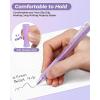 imageNicpro 13Pack Pastel Gel Ink Pen Set with Case Cute Retractable 05mm Fine Point Pen 12 Pink Pens Black Ink with 1 Highlighter Aesthetic Pens for Student Note TakingWritingOffice Supplies PinkPurple
