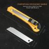 imageNicpro 15 PCS Utility Knife Box Cutters Retractable Razor Knife 9mm with 30 PCS Extra Snap Off Blades for Lightweight Office Home Arts Crafts Hobby18 mm