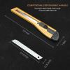 imageNicpro 15 PCS Utility Knife Box Cutters Retractable Razor Knife 9mm with 30 PCS Extra Snap Off Blades for Lightweight Office Home Arts Crafts Hobby9 mm