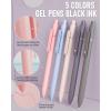 imageNicpro 50 PCS Aesthetic School Supplies with Pen Case 5 Quick Dry Retractable Black Ink Pens 12 Pastel Highlighters 6 Pastel Mechanical Pencil Set 05 ampamp 07 ampamp 09 ampamp 20 mm for Students Stationary50 PCS