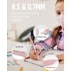 imageNicpro 50 PCS Aesthetic School Supplies with Pen Case 5 Quick Dry Retractable Black Ink Pens 12 Pastel Highlighters 6 Pastel Mechanical Pencil Set 05 ampamp 07 ampamp 09 ampamp 20 mm for Students Stationary39 PCS