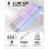 imageNicpro 50 PCS Aesthetic School Supplies with Pen Case 5 Quick Dry Retractable Black Ink Pens 12 Pastel Highlighters 6 Pastel Mechanical Pencil Set 05 ampamp 07 ampamp 09 ampamp 20 mm for Students Stationary50 PCS
