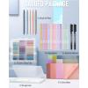 imageNicpro 62 PCS Book Annotation Kit with Case Aesthetic Highlighters and Pens Set Quick Dry Markers with 1200PCS Transparent Sticky Notes and Index Tabs for Bible Study Office School Annotating Books