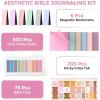 imageNicpro 71PCS Aesthetic Bible Journaling Kit Bible Study Supplies with Pen Case No Bleed Bible Highlighters and Pens Sticky Notes and Bible Tabs Mechanical Pencils Bible Study Kit for Women
