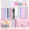 imageNicpro 71PCS Aesthetic Bible Journaling Kit Bible Study Supplies with Pen Case No Bleed Bible Highlighters and Pens Sticky Notes and Bible Tabs Mechanical Pencils Bible Study Kit for Women