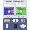 imageNicpro 74oz Silicone Mold Making Kit Liquid Silicone Rubber for Mold Making Jade Green Flexible ampamp Food Safe Silicone Mold Kit Mix Ratio 11 Casting Silicone for Resin Molds with Mold HousingTranslucent