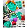 imageNicpro 80 oz Silicone Mold Making Kit 20A Platinum Liquid Silicone Rubber for Mold Maker Jade Green Flexible ampamp Food Safe Mix Ratio 11 for Casting 3D Resins Molds DIY with Gloves Sticks ampamp Cups140 OZ
