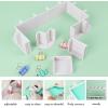 imageNicpro Adjustable Molds Housing for Silicone Mold Making Reusable Plastic Housing Frame Mold Making Silicone Rubber for Resin Molds Kit Soap Molds Candle Molds with Binder Clips DoubleSided Tape