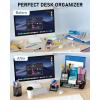 imageNicpro Desk Organzier and Accessories Black Mesh Desktop Organizer with Drawers Pen Holder Phone Holder 72 PCS Paper Clips Desk Caddy and Office Supply Organizer Set for Teacher Office Home