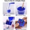 imageNicpro Silicone Mold Making Kit 30A 140 OZ Blue Liquid Silicone for Mold Maker Fast Cure Silicone Rubber for Mold Making Food Safe Molding Silicone for Casting Resin Moldswith Gloves Sticks ampamp Cups140 OZ