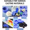 imageNicpro Silicone Mold Making Kit 30A 140 OZ Blue Liquid Silicone for Mold Maker Fast Cure Silicone Rubber for Mold Making Food Safe Molding Silicone for Casting Resin Moldswith Gloves Sticks ampamp Cups140 OZ