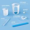 imageSilicone Resin Measuring Cups Tool Kit Nicpro 250 ampamp 100 ml Measure Cups Silicone Popsicle Stir Sticks Pipettes Finger Cots for Epoxy Resin Mixing Molds Jewelry Making Waxing Easy CleanWhite