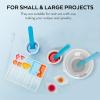 imageSilicone Resin Measuring Cups Tool Kit Nicpro 250 ampamp 100 ml Measure Cups Silicone Popsicle Stir Sticks Pipettes Finger Cots for Epoxy Resin Mixing Molds Jewelry Making Waxing Easy CleanWhite