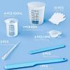 imageSilicone Resin Measuring Cups Tool Kit Nicpro 250 ampamp 100 ml Measure Cups Silicone Popsicle Stir Sticks Pipettes Finger Cots for Epoxy Resin Mixing Molds Jewelry Making Waxing Easy CleanBlack