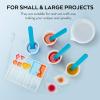 imageSilicone Resin Measuring Cups Tool Kit Nicpro 250 ampamp 100 ml Measure Cups Silicone Popsicle Stir Sticks Pipettes Finger Cots for Epoxy Resin Mixing Molds Jewelry Making Waxing Easy CleanWhite