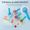 imageSilicone Resin Measuring Cups Tool Kit Nicpro 250 ampamp 100 ml Measure Cups Silicone Popsicle Stir Sticks Pipettes Finger Cots for Epoxy Resin Mixing Molds Jewelry Making Waxing Easy CleanBlack
