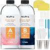 imageNicpro 64OZ Crystal Clear Epoxy Resin Kit High Gloss ampamp Bubbles Free Resin Supplies for Coating and Casting Craft DIY Wood Table Top Bar Top Molds River Tables with Cups Sticks Gloves64 Ounce