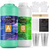 imageNicpro 80 oz Silicone Mold Making Kit 20A Platinum Liquid Silicone Rubber for Mold Maker Jade Green Flexible ampamp Food Safe Mix Ratio 11 for Casting 3D Resins Molds DIY with Gloves Sticks ampamp Cups80 OZ