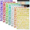 imageNicpro Letter Sticker 7 Sheets Colorful Gift Alphabet Sticker Self Adhesive PU Material 7 Colors for DIYScrapbooking Greeting Cards Decoration
